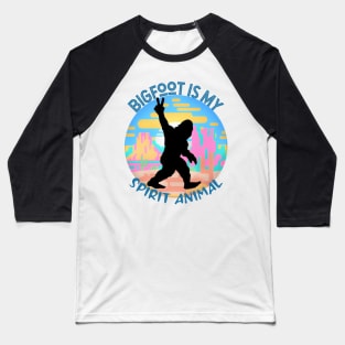 Bigfoot is My Spirit Animal (peace sign, yeti sasquatch) Baseball T-Shirt